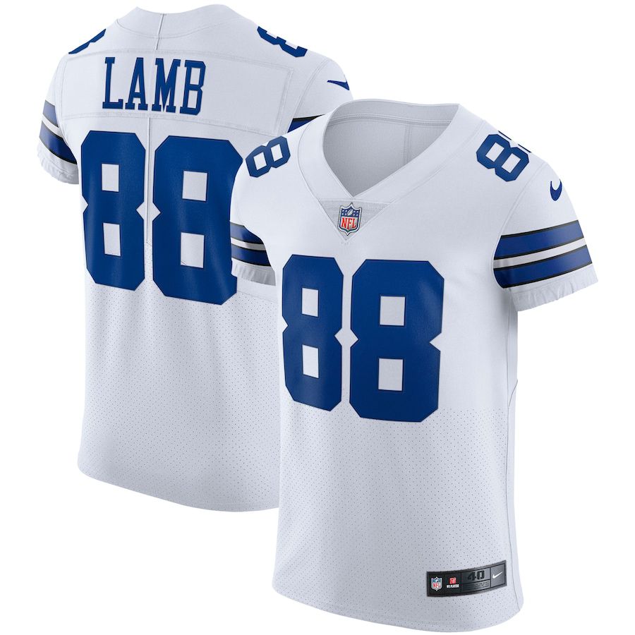 Men Dallas Cowboys #88 CeeDee Lamb Nike White Vapor Elite NFL Jersey